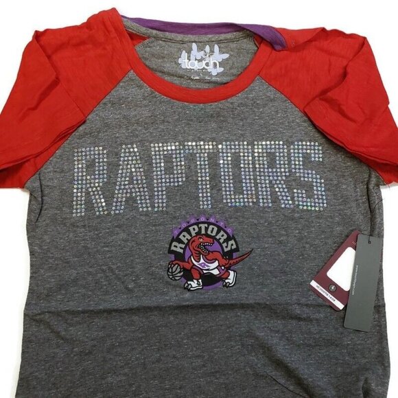 NBA Toronto Raptors Womens Size Large Conference T-Shirt Touch Heather Grey - Picture 1 of 5